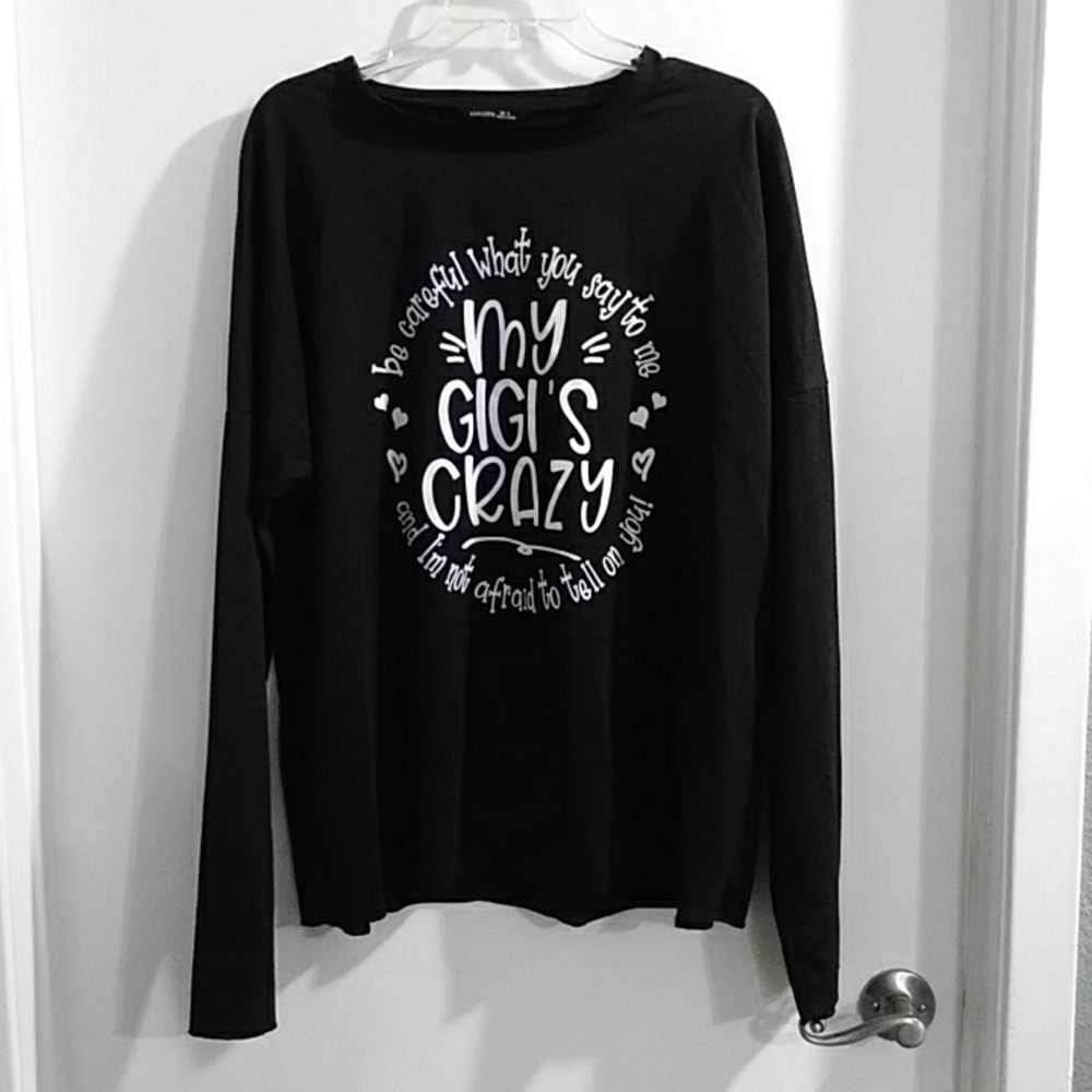 LILICLOTH MY GIGI'S CRAZY GRAPHIC LONG SLEEVE TEE SIZE XL *NWOT*
